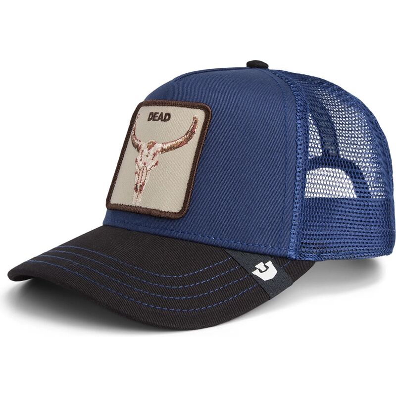 petten-gebogen-meerkleurig-snapback-two-tone-skull-grit-the-farm-van-goorin-bros