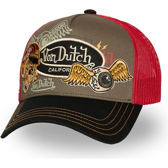 Petten gebogen meerkleurig snapback PATCHES09 van Von Dutch