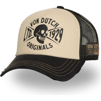 Petten gebogen beige snapback CREW28 van Von Dutch