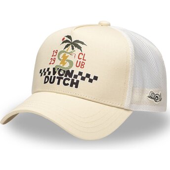 Petten gebogen beige snapback SURF10 van Von Dutch