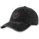 petten-gebogen-zwart-verstelbaar-smiley-washed-van-pica-pica