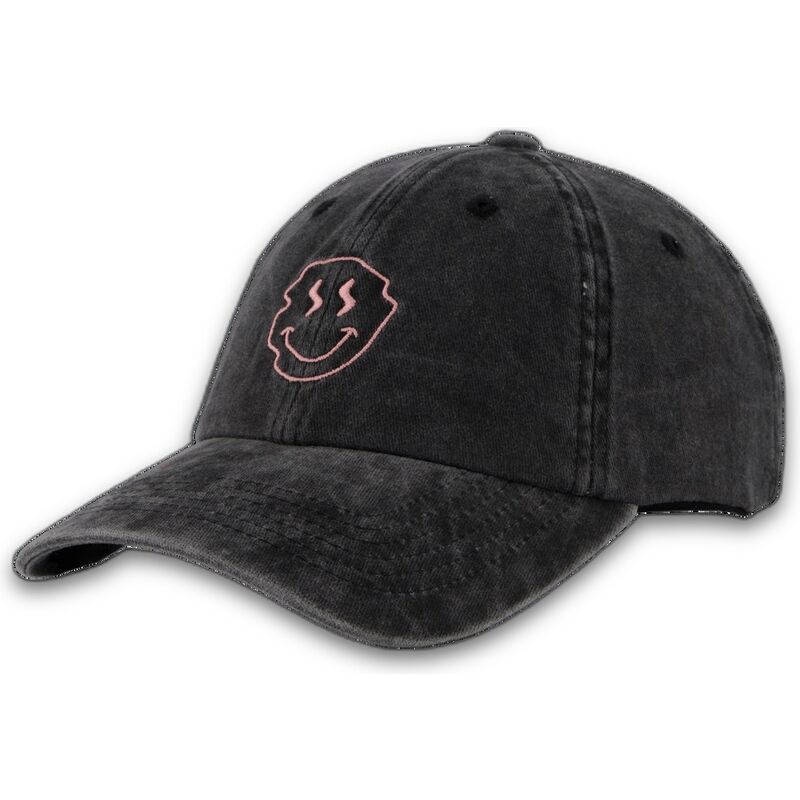 petten-gebogen-zwart-verstelbaar-smiley-washed-van-pica-pica