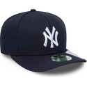 petten-gebogen-marineblauw-snapback-9seventy-stretch-snap-player-replica-van-new-york-yankees-mlb-van-new-era