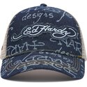 petten-gebogen-marineblauw-snapback-don-denim-van-ed-hardy