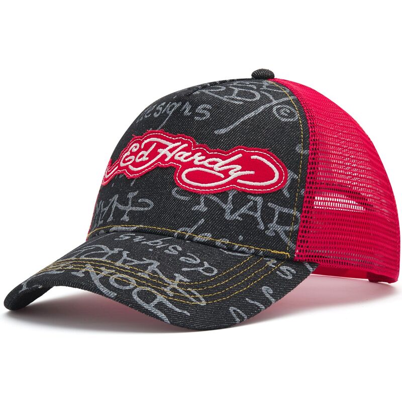 petten-gebogen-zwart-snapback-don-denim-van-ed-hardy