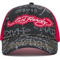 petten-gebogen-zwart-snapback-don-denim-van-ed-hardy