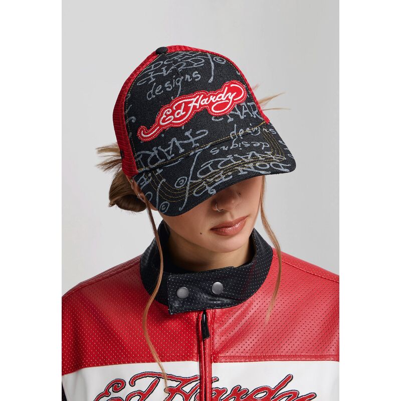 petten-gebogen-zwart-snapback-don-denim-van-ed-hardy
