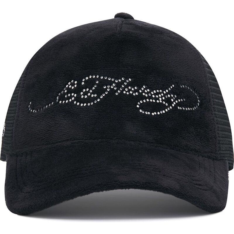 petten-gebogen-zwart-snapback-core-silver-diamante-velour-van-ed-hardy