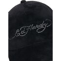 petten-gebogen-zwart-snapback-core-silver-diamante-velour-van-ed-hardy