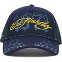 petten-gebogen-marineblauw-snapback-1971-van-ed-hardy