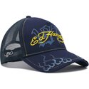 petten-gebogen-marineblauw-snapback-1971-van-ed-hardy