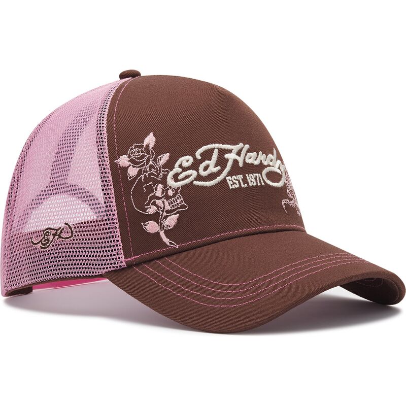 petten-gebogen-bruin-snapback-rosa-skull-and-roses-van-ed-hardy petten-gebogen-bruin-snapback-rosa-skull-and-roses-van-ed-hardy