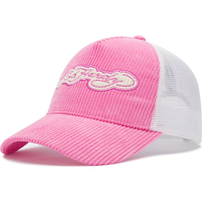 petten-gebogen-roze-snapback-embroidery-applique-cord-van-ed-hardy