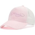 petten-gebogen-roze-snapback-diamante-velour-van-ed-hardy