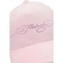 petten-gebogen-roze-snapback-diamante-velour-van-ed-hardy