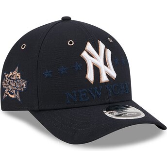 Petten gebogen marineblauw snapback 9FORTY M-Crown All Star Game van New York Yankees MLB van New Era