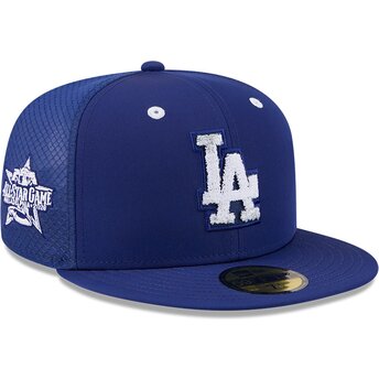 Petten plat blauw fitted 59FIFTY All Star Game Workout van Los Angeles Dodgers MLB van New Era