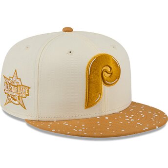 Petten plat beige fitted 59FIFTY All Star Game Fan Pack van Philadelphia Phillies MLB van New Era