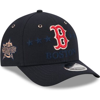 Petten gebogen marineblauw snapback 9FORTY M-Crown All Star Game van Boston Red Sox MLB van New Era