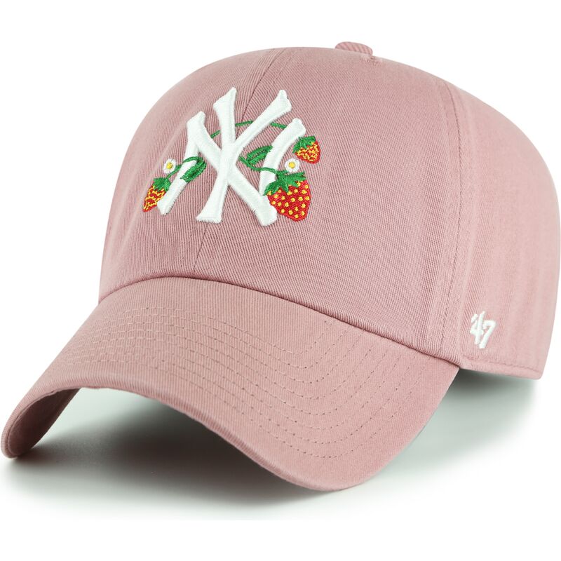 petten-gebogen-roze-verstelbaar-voor-kinderen-clean-up-icon-alt-strawberry-van-new-york-yankees-mlb-van-47-brand