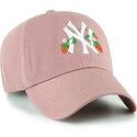 petten-gebogen-roze-verstelbaar-voor-kinderen-clean-up-icon-alt-strawberry-van-new-york-yankees-mlb-van-47-brand