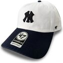 petten-gebogen-beige-verstelbaar-clean-up-contemporary-two-tone-van-new-york-yankees-mlb-van-47-brand