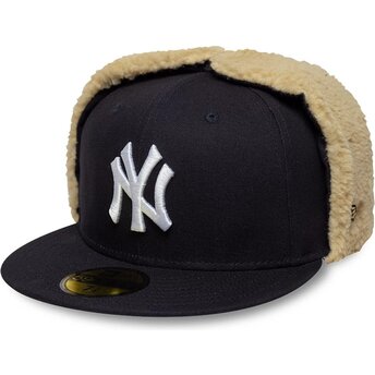 Petten plat marineblauw fitted 59FIFTY Dogear World Series van New York Yankees MLB van New Era