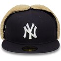 petten-plat-marineblauw-fitted-59fifty-dogear-world-series-van-new-york-yankees-mlb-van-new-era