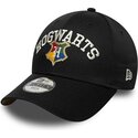 petten-gebogen-zwart-snapback-voor-kinderen-9forty-wordmark-van-hogwarts-harry-potter-van-new-era