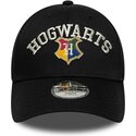 petten-gebogen-zwart-snapback-voor-kinderen-9forty-wordmark-van-hogwarts-harry-potter-van-new-era