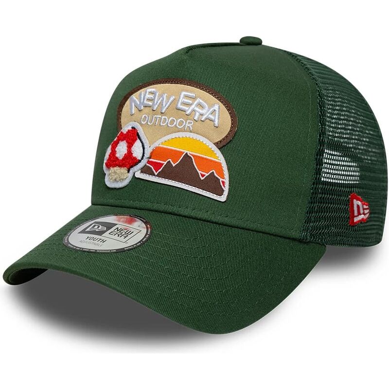 petten-gebogen-groen-snapback-voor-kinderen-a-frame-outdoor-van-new-era