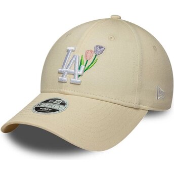 Petten gebogen beige verstelbaar 9FORTY Flower Icon van...