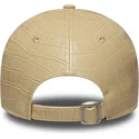 petten-gebogen-beige-verstelbaar-9forty-pu-pattern-van-new-york-yankees-mlb-van-new-era