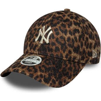 Petten gebogen luipaard verstelbaar 9FORTY Leopard Cosy van New York Yankees MLB van New Era