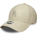 petten-gebogen-beige-snapback-9forty-m-crown-pu-diamante-van-los-angeles-dodgers-mlb-van-new-era