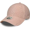 petten-gebogen-roze-snapback-rosa-9forty-m-crown-winter-borg-van-new-york-yankees-mlb-van-new-era