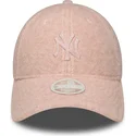 petten-gebogen-roze-snapback-rosa-9forty-m-crown-winter-borg-van-new-york-yankees-mlb-van-new-era