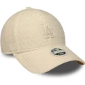 petten-gebogen-beige-snapback-9forty-m-crown-winter-borg-van-los-angeles-dodgers-mlb-van-new-era