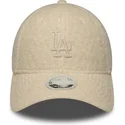petten-gebogen-beige-snapback-9forty-m-crown-winter-borg-van-los-angeles-dodgers-mlb-van-new-era