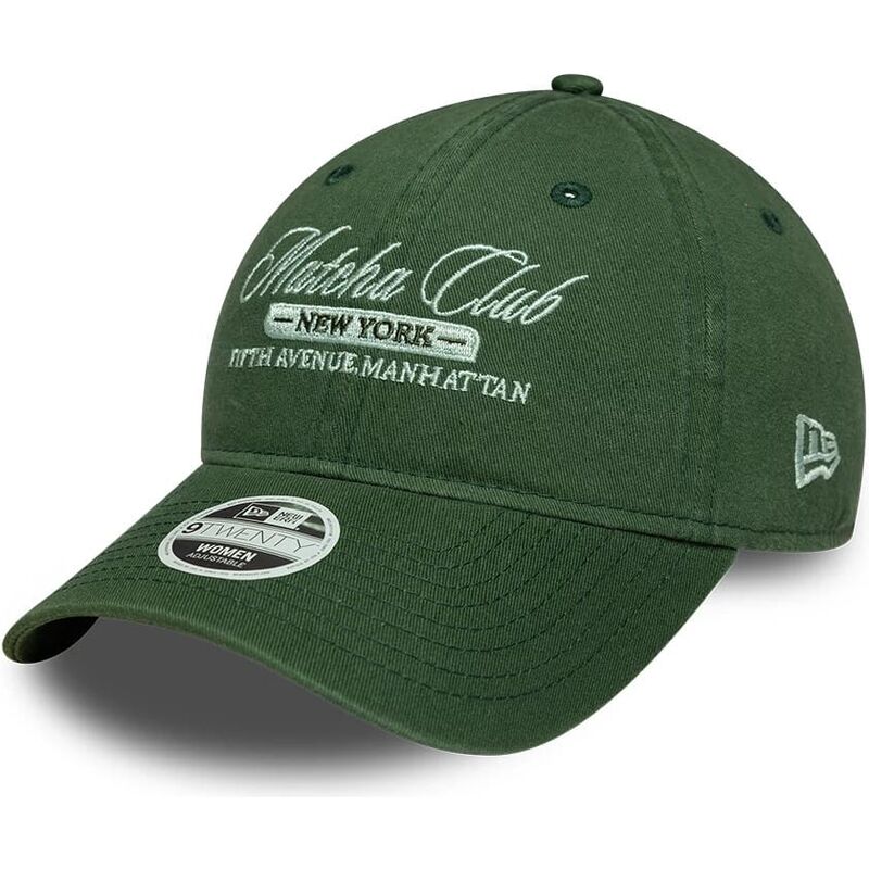 petten-gebogen-groen-verstelbaar-9twenty-matcha-club-van-new-era