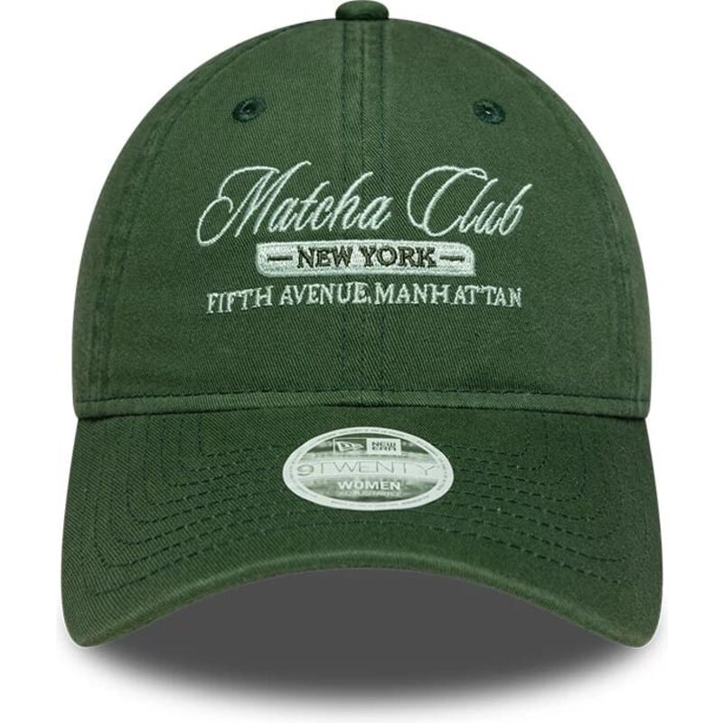 petten-gebogen-groen-verstelbaar-9twenty-matcha-club-van-new-era