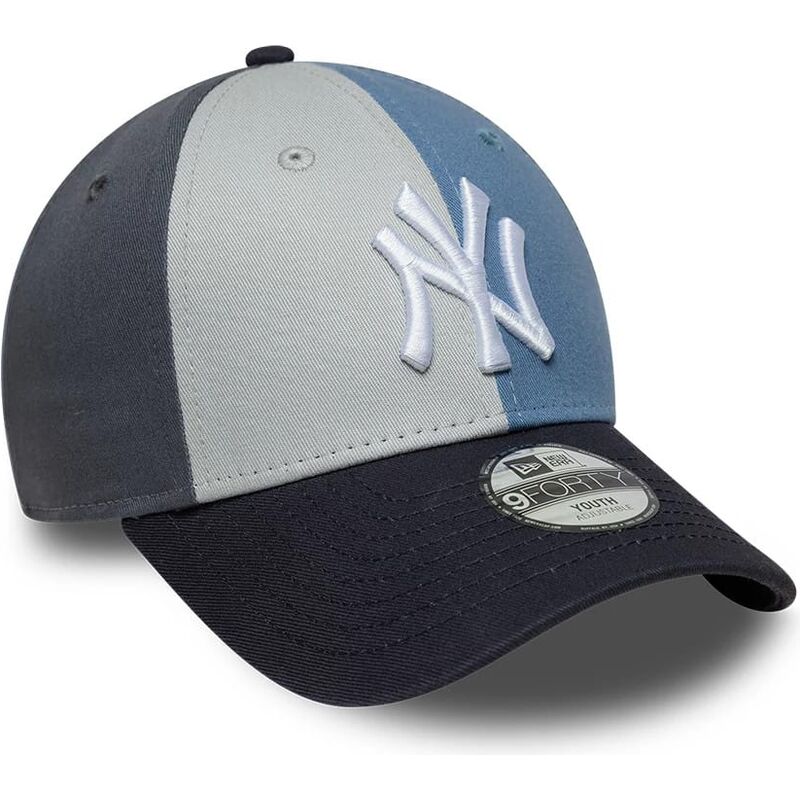 petten-gebogen-meerkleurig-verstelbaar-voor-kinderen-9forty-colourblock-van-new-york-yankees-mlb-van-new-era
