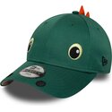 petten-gebogen-groen-snapback-voor-kinderen-9forty-dino-face-van-new-era