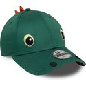 petten-gebogen-groen-snapback-voor-kinderen-9forty-dino-face-van-new-era
