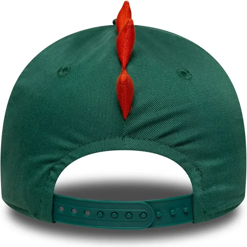 petten-gebogen-groen-snapback-voor-kinderen-9forty-dino-face-van-new-era