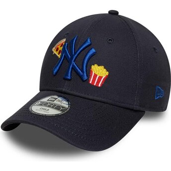 Petten gebogen marineblauw verstelbaar voor kinderen 9FORTY Food Icon van New York Yankees MLB van New Era