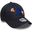 petten-gebogen-marineblauw-verstelbaar-voor-kinderen-9forty-food-icon-van-new-york-yankees-mlb-van-new-era