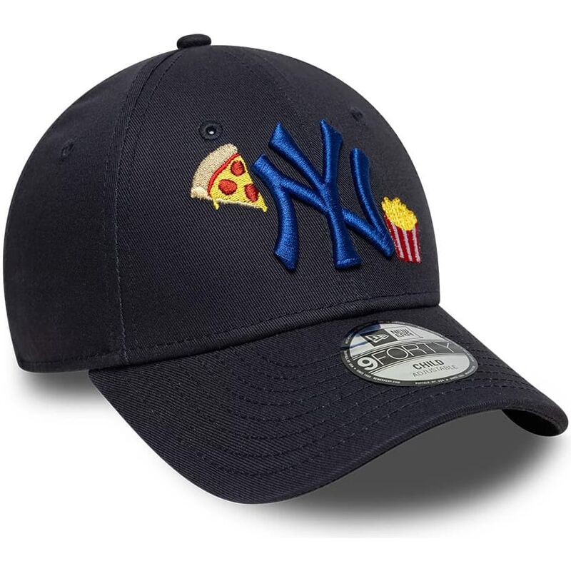 petten-gebogen-marineblauw-verstelbaar-voor-kinderen-9forty-food-icon-van-new-york-yankees-mlb-van-new-era