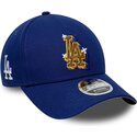 petten-gebogen-blauw-snapback-9forty-m-crown-a-frame-emblem-van-los-angeles-dodgers-mlb-van-new-era