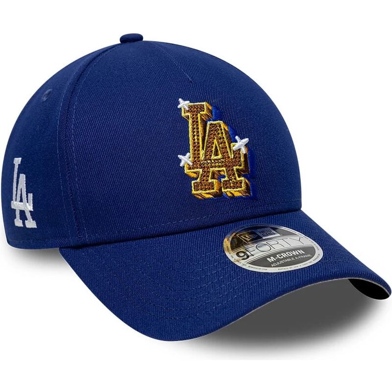 petten-gebogen-blauw-snapback-9forty-m-crown-a-frame-emblem-van-los-angeles-dodgers-mlb-van-new-era